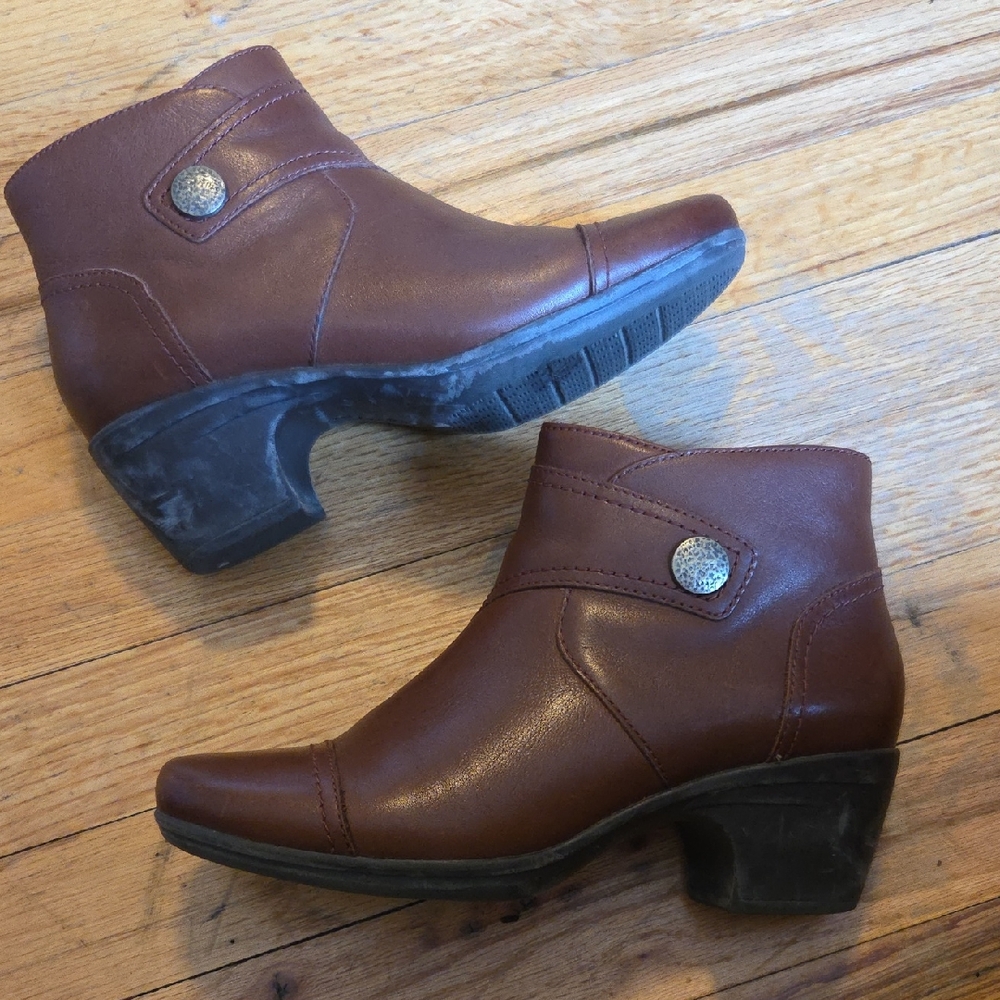 Clarks Brown Ankle Booties